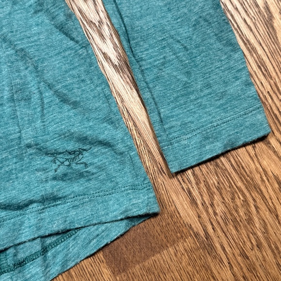 Arc'teryx Satoro Wool Blend Relaxed Fit Base Layer L/S T Shirt Teal Womens M - Picture 4 of 10